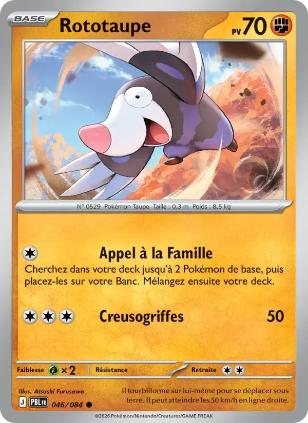 Carte Pokémon Rototaupe #046 — Nuit Noire