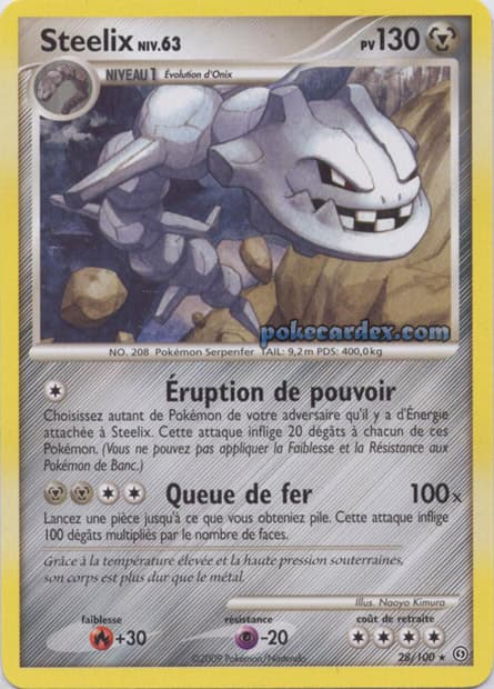Carte Pokémon Steelix #28 — Tempête