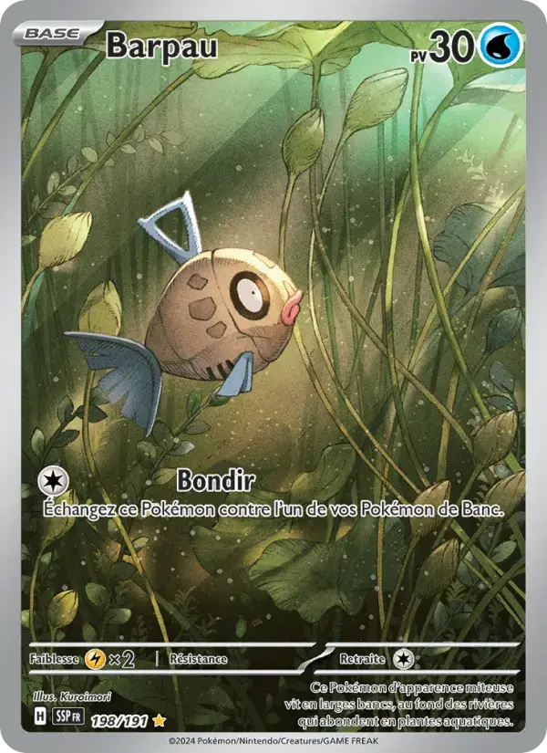 Carte Pokémon Barpau #198 — Étincelles Déferlantes