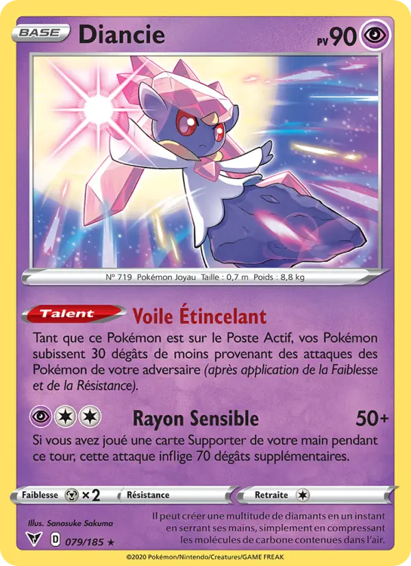 Carte Pokémon Diancie #79 — Voltage Éclatant