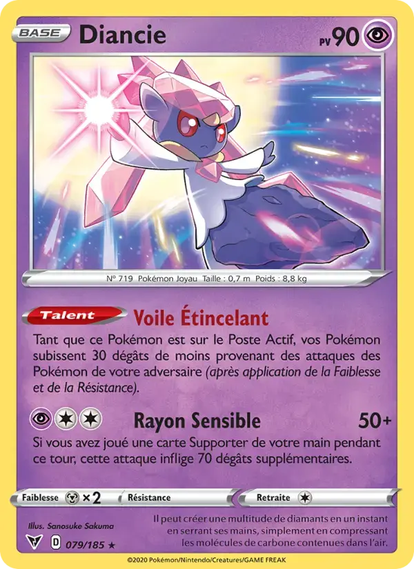 Carte Pokémon Diancie #79 — Voltage Éclatant