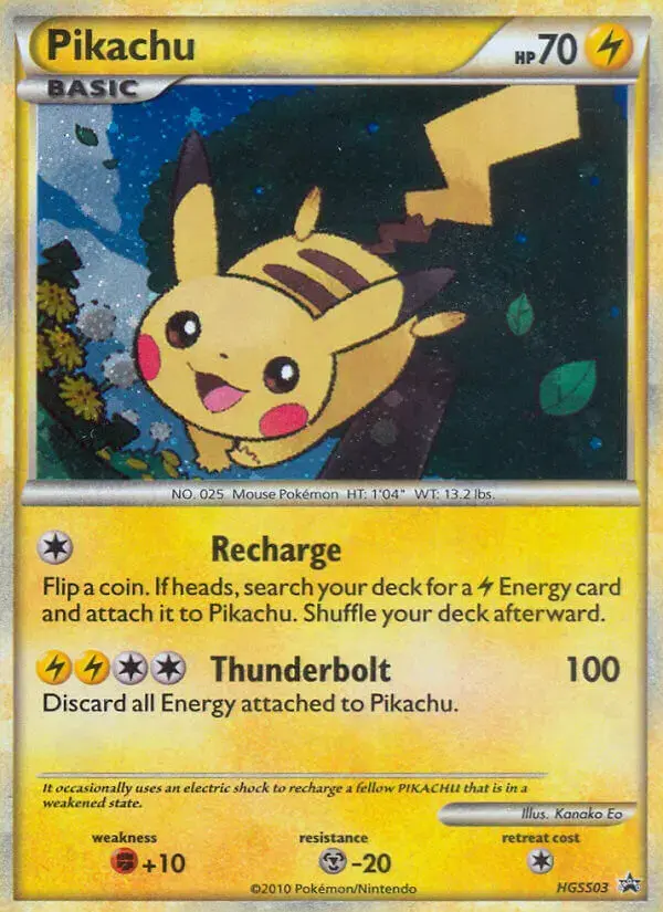 Carte Pokémon Pikachu #HGSS03 — Promos HeartGold SoulSilver