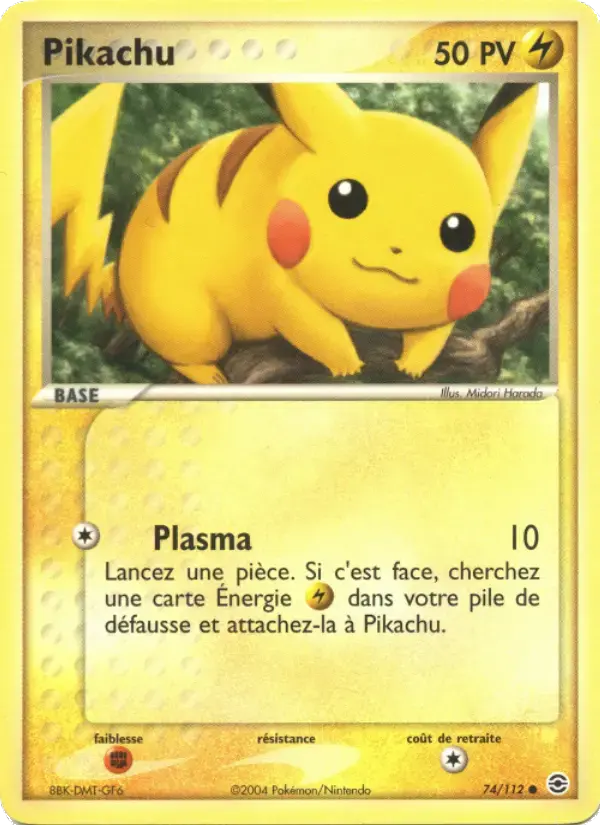 Carte Pokémon Pikachu #74 — Rouge Feu & Vert Feuille
