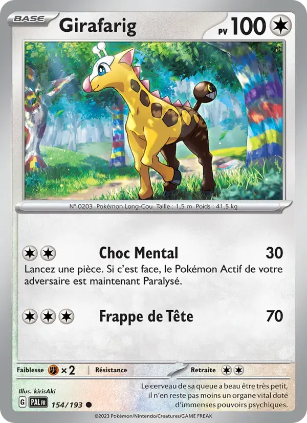 Carte Pokémon Girafarig #154 — Évolutions à Paldea