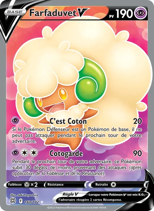 Carte Pokémon Farfaduvet V #160 — Stars Étincelantes