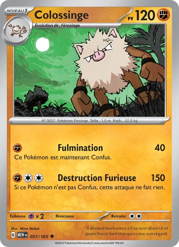 Carte Pokémon Colossinge #057 — Pokémon 151
