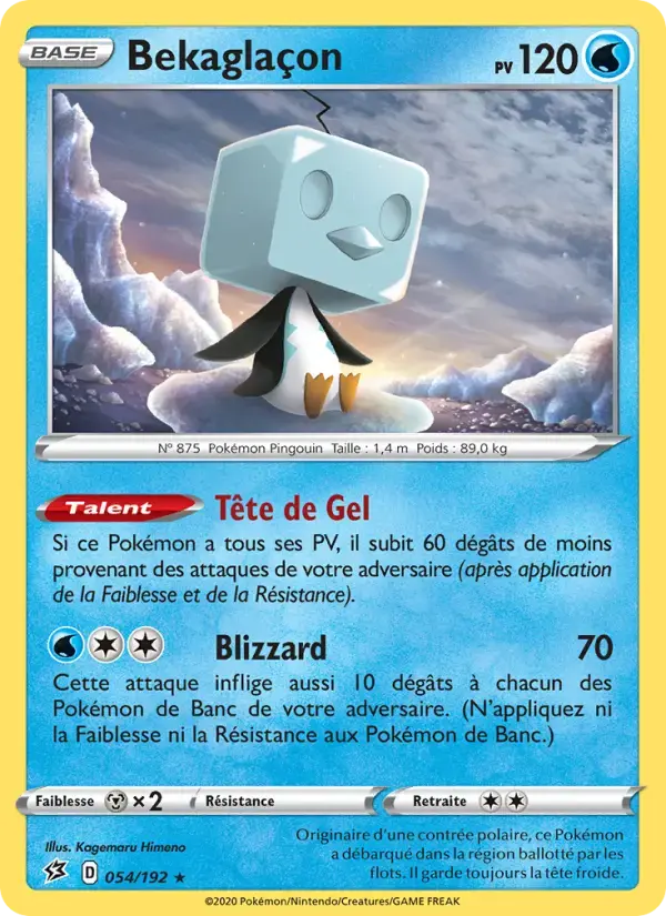 Carte Pokémon Bekaglaçon #54 — Clash des Rebelles