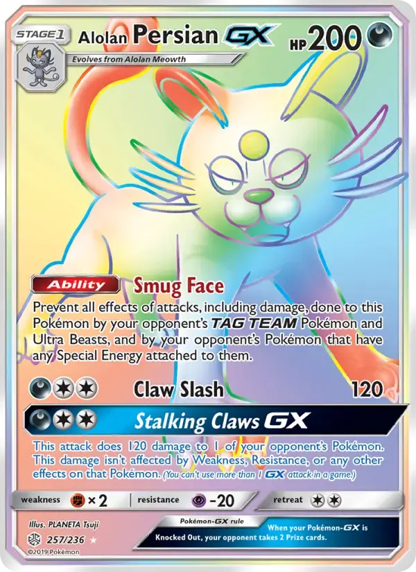 Alolan Persian GX #257 — Cosmic Eclipse