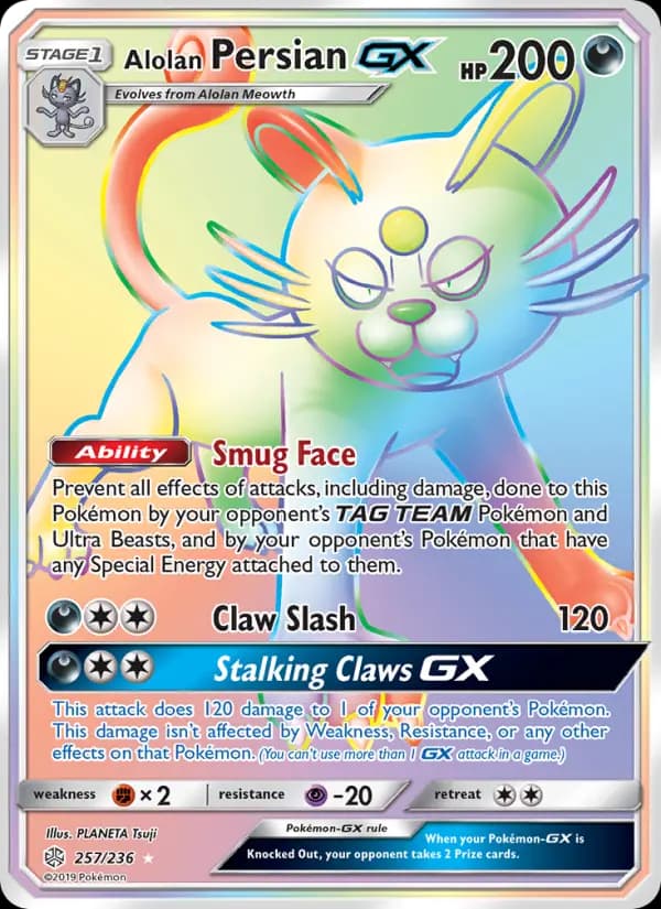 Alolan Persian GX #257 — Cosmic Eclipse