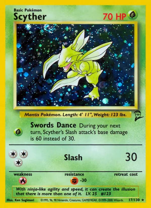 Scyther #17 — Base Set 2