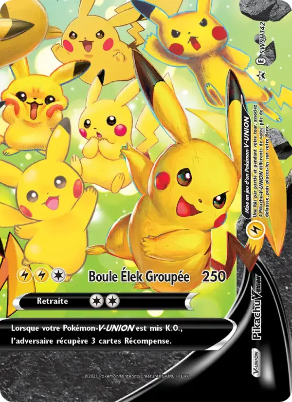 Carte Pokémon Pikachu V-UNION #SWSH142 — Promos Épée et Bouclier
