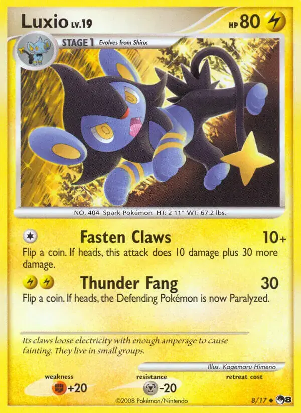 Carte Pokémon Luxio #8 — POP 8