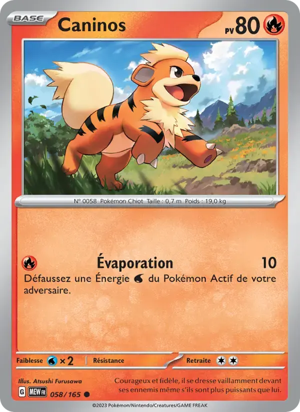 Carte Pokémon Caninos #058 — Pokémon 151