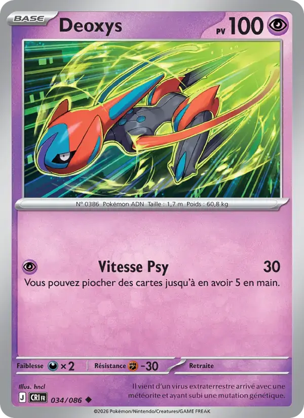 Carte Pokémon Deoxys #034 — Chaos Ascendant