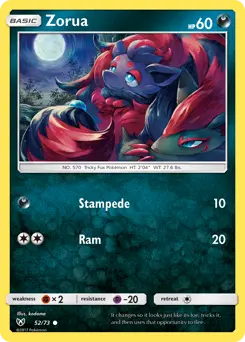 Zorua #52 — Shining Legends