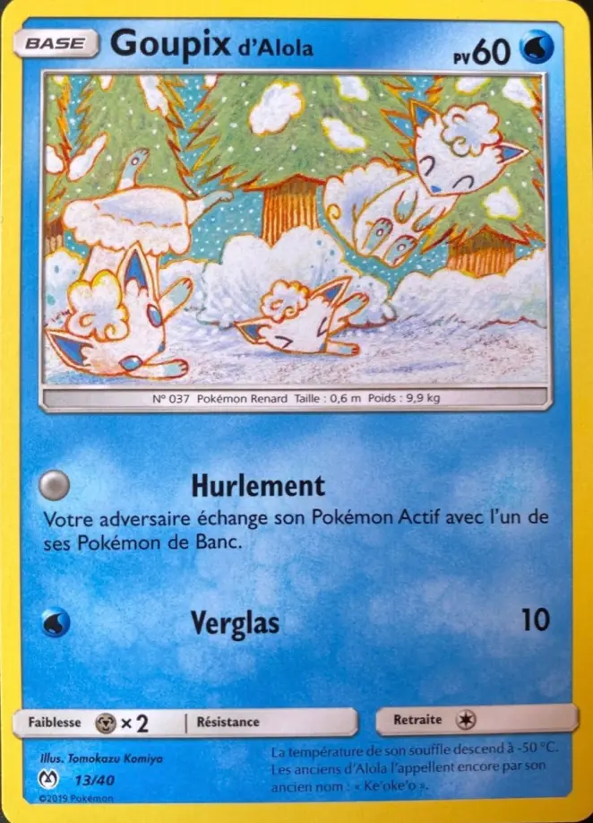 Carte Pokémon Goupix d'Alola #13 — 2019 Promo McDonald's
