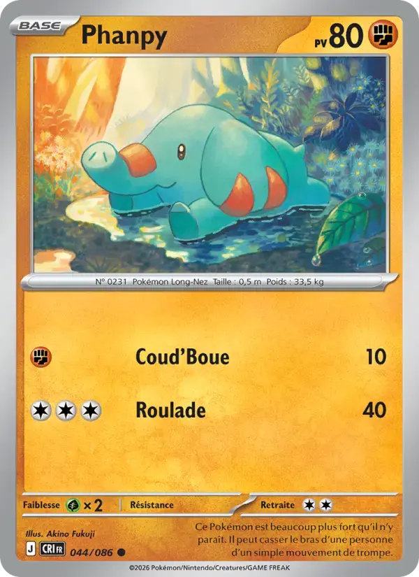 Carte Pokémon Phanpy #044 — Chaos Ascendant