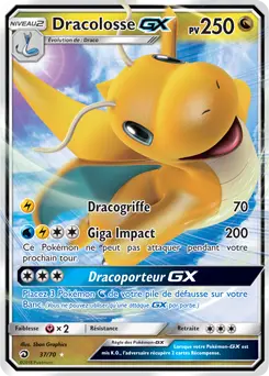 Carte Pokémon Dracolosse GX #37 — Majesté des Dragons