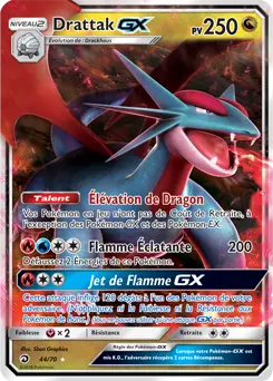 Carte Pokémon Drattak GX #44 — Majesté des Dragons