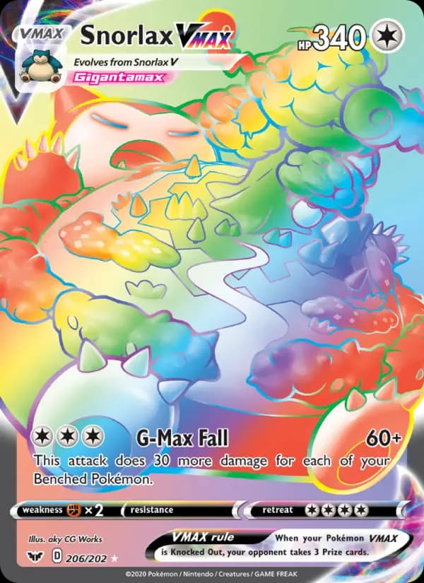 Snorlax VMAX #206 — Sword & Shield