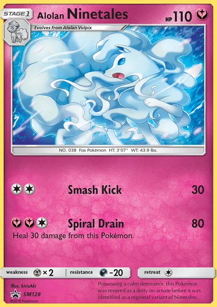 Carte Pokémon Feunard d’Alola #SM128 — Promos Soleil et Lune