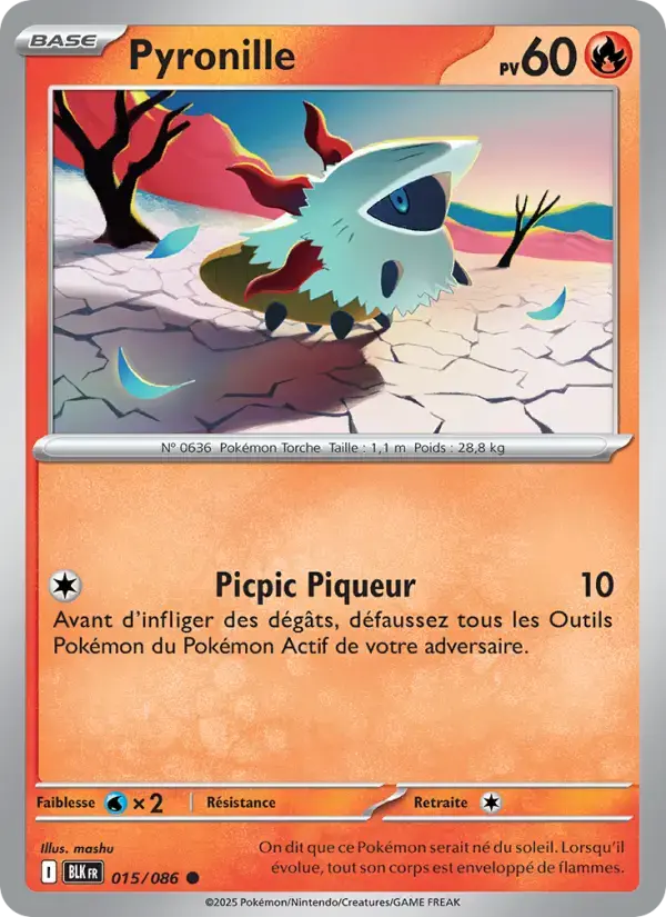 Carte Pokémon Pyronille #015 — Foudre Noire