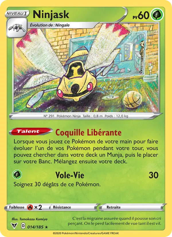 Carte Pokémon Ninjask #14 — Voltage Éclatant
