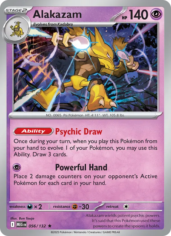 Carte Pokémon Alakazam #056 — Méga-Évolution