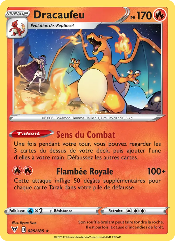Carte Pokémon Dracaufeu #25 — Voltage Éclatant