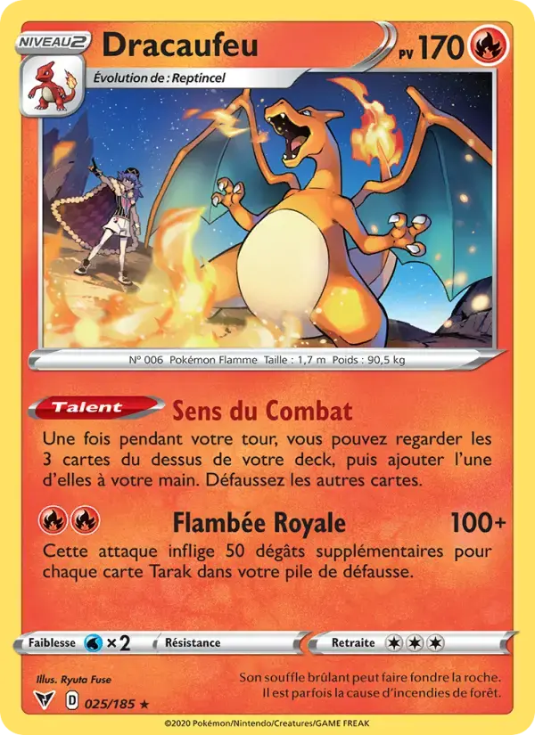 Carte Pokémon Dracaufeu #25 — Voltage Éclatant