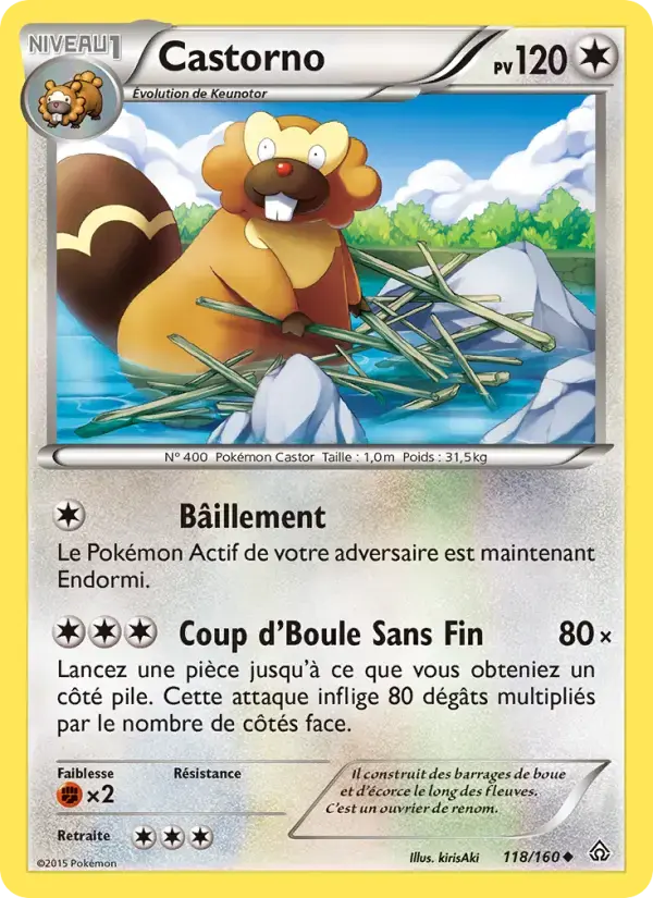 Carte Pokémon Castorno #118 — Primo-Choc