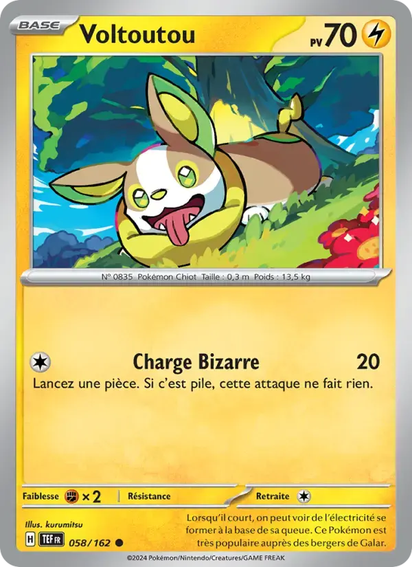 Carte Pokémon Voltoutou #058 — Forces Temporelles