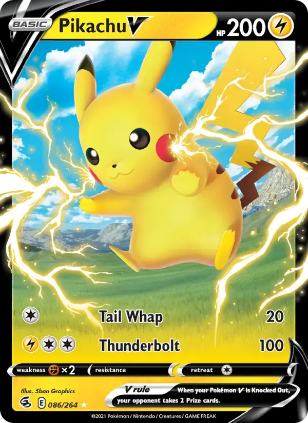 Pikachu V #86 — Fusion Strike