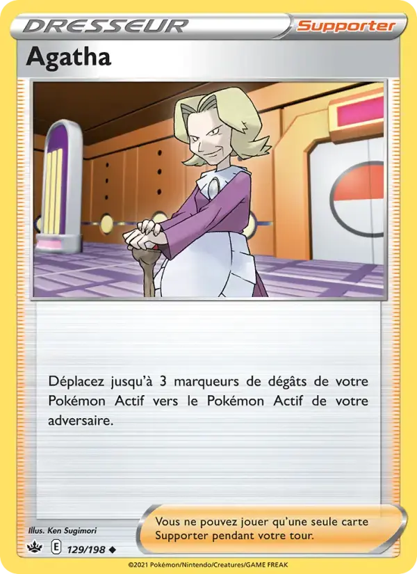 Carte Pokémon Agatha #129 — Règne de Glace