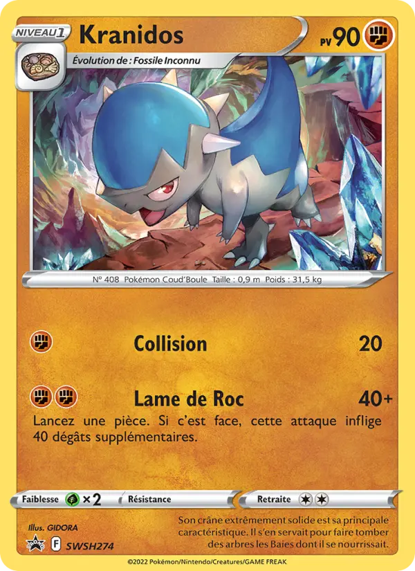Carte Pokémon Kranidos #SWSH274 — Promos Épée et Bouclier