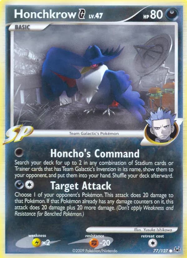 Honchkrow G #77 — Platinum
