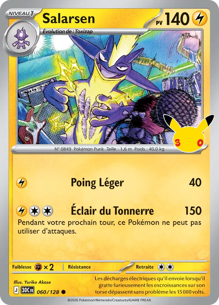 Carte Pokémon Salarsen #060 — 30ᵉ Anniversaire