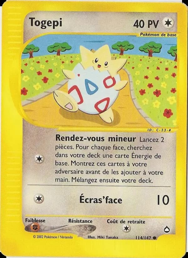 Carte Pokémon Togepi #114 — Aquapolis