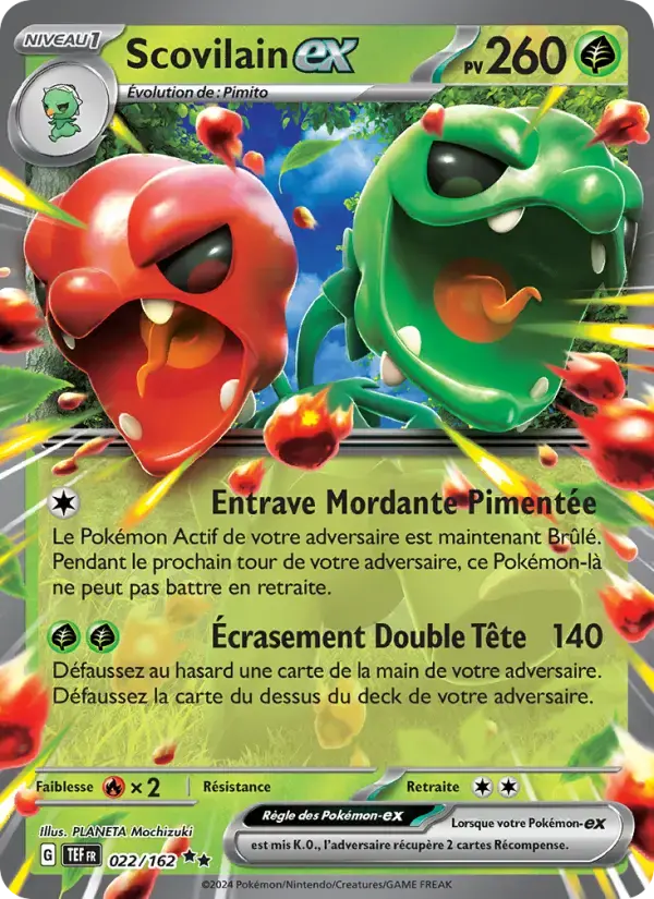 Carte Pokémon Scovilain-ex #022 — Forces Temporelles