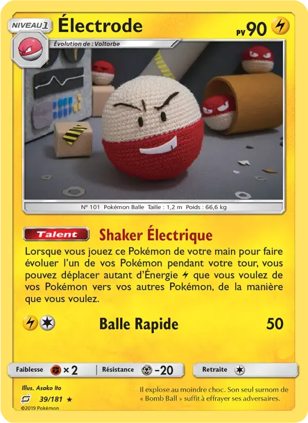 Carte Pokémon Électrode #39 — Duo de Choc