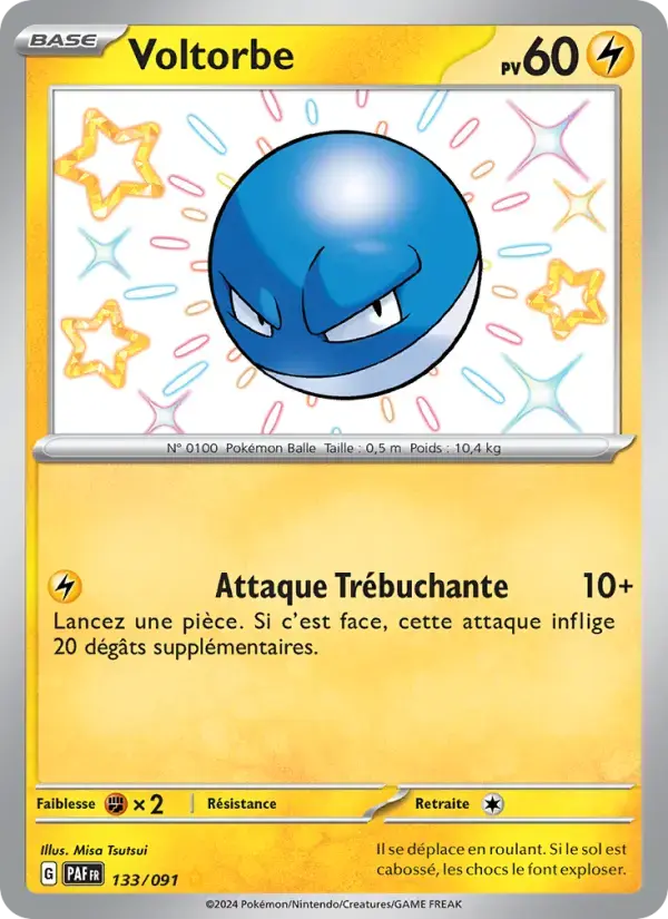 Carte Pokémon Voltorbe #133 — Destinées de Paldea