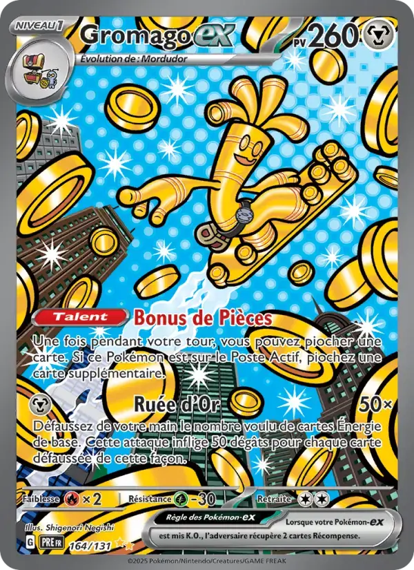 Carte Pokémon Gromago-ex #164 — Évolutions Prismatiques