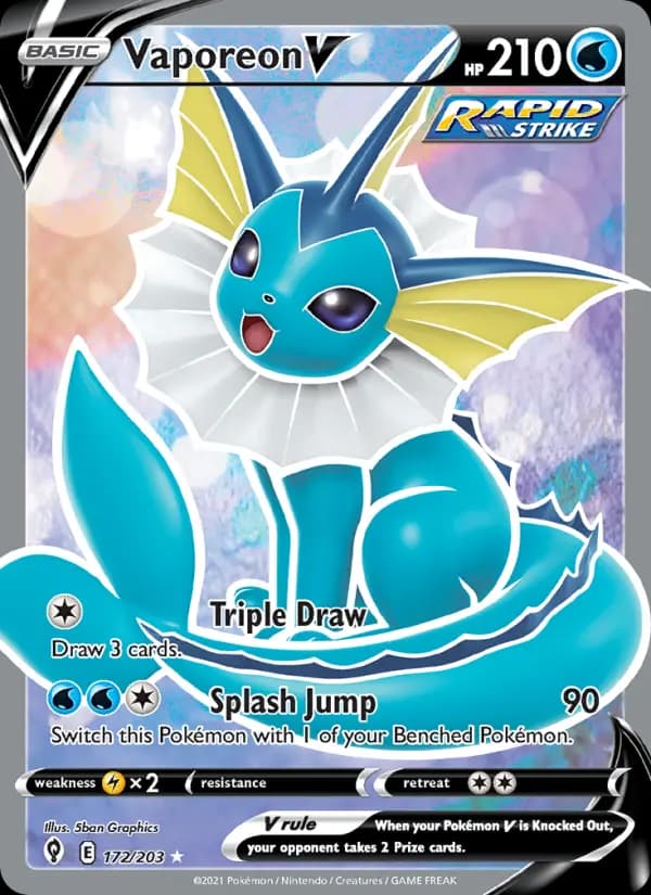 Vaporeon V #172 — Evolving Skies