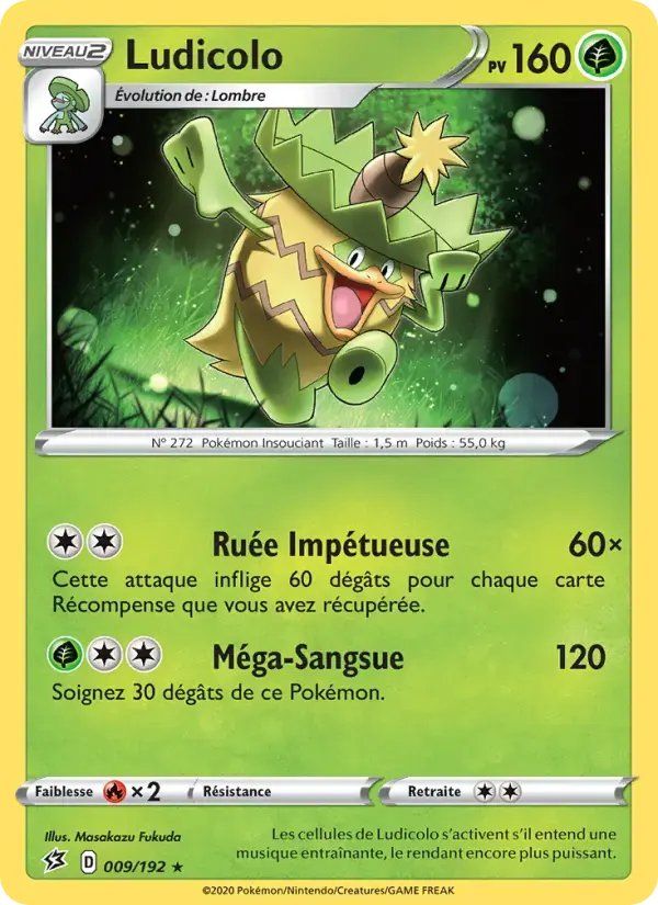 Carte Pokémon Ludicolo #9 — Clash des Rebelles