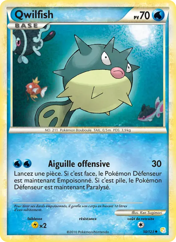 Carte Pokémon Qwilfish #50 — HeartGold SoulSilver