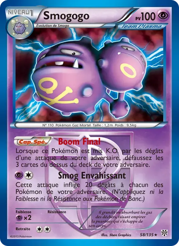 Carte Pokémon Smogogo #58 — Tempête Plasma