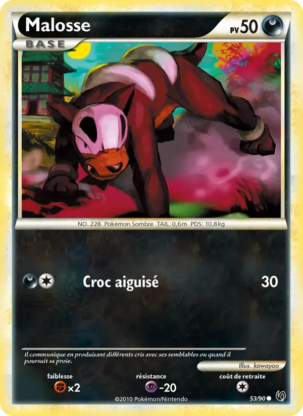 Carte Pokémon Malosse #53 — Indomptable