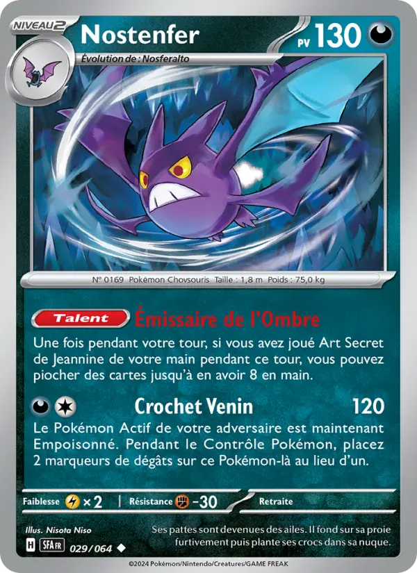 Carte Pokémon Nostenfer #029 — Fable Nébuleuse