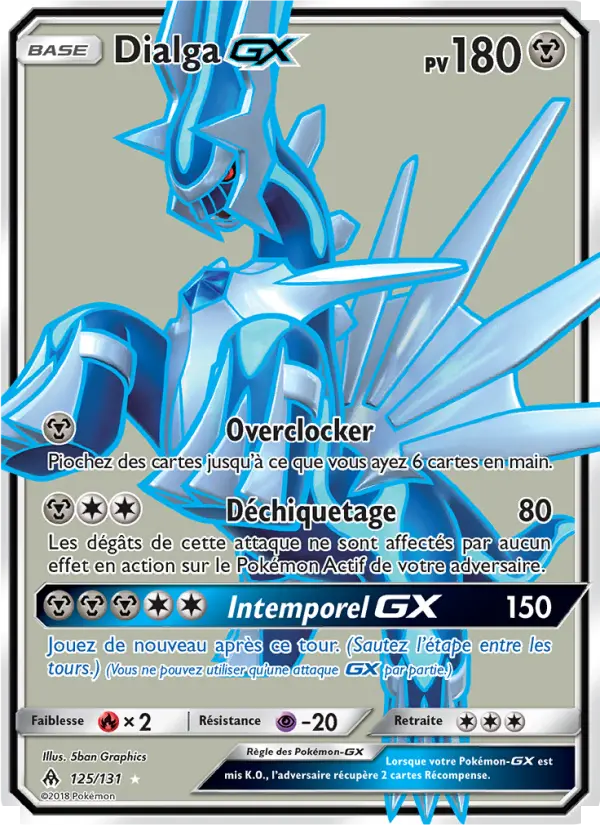 Carte Pokémon Dialga GX #125 — Lumière Interdite
