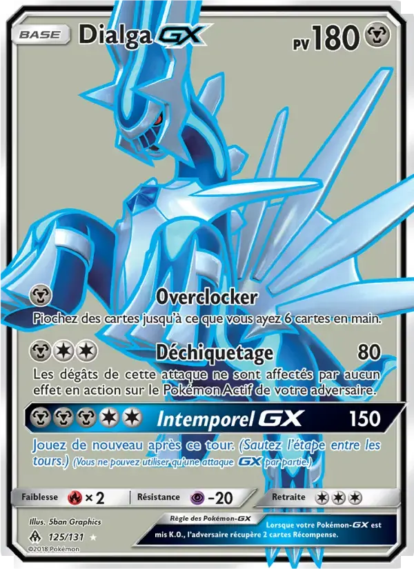 Carte Pokémon Dialga GX #125 — Lumière Interdite